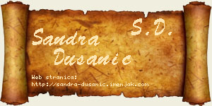 Sandra Dušanić vizit kartica